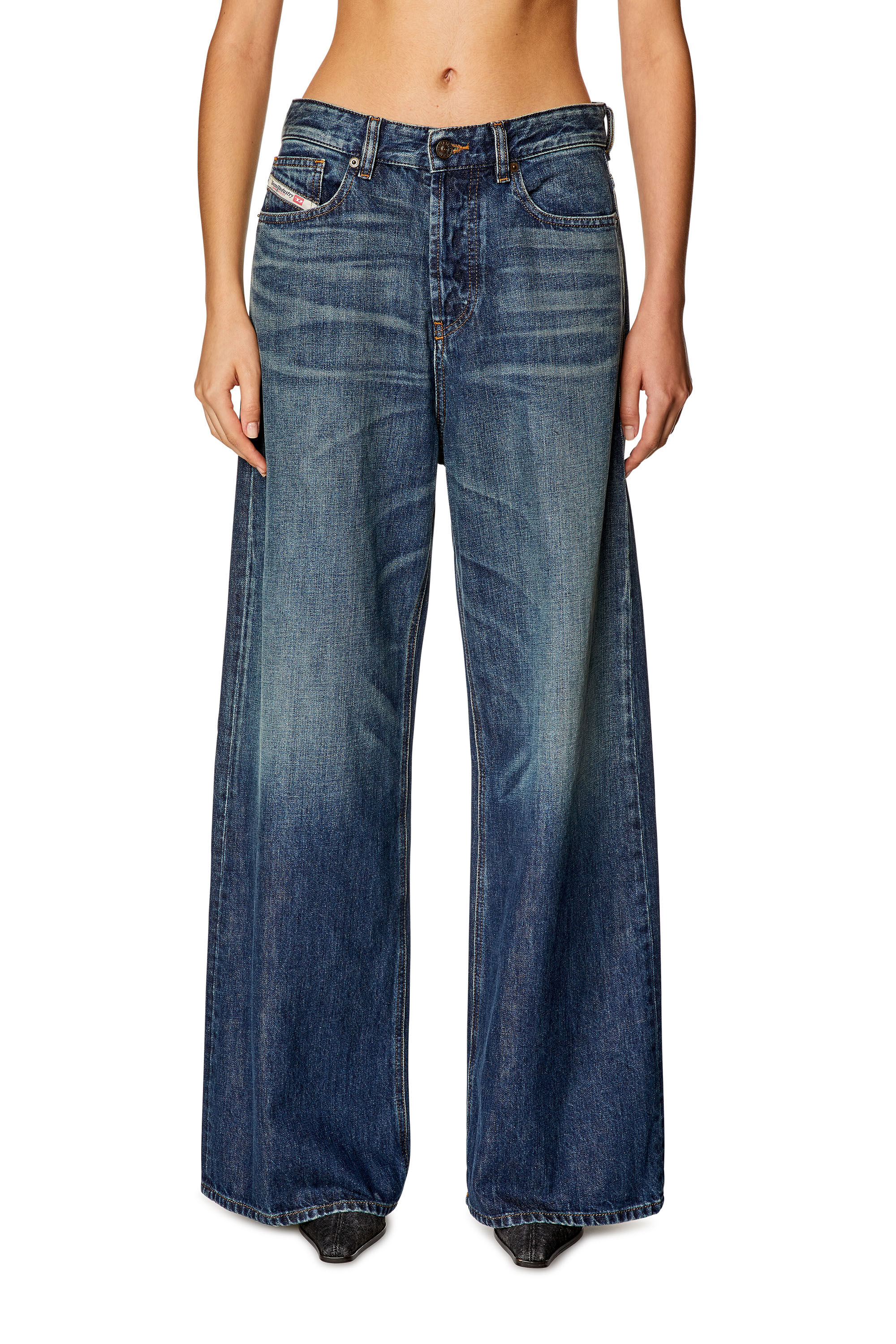 Diesel - Woman's Relaxed Jeans 1996 D-Sire 09H59, Dark Blue - 3
