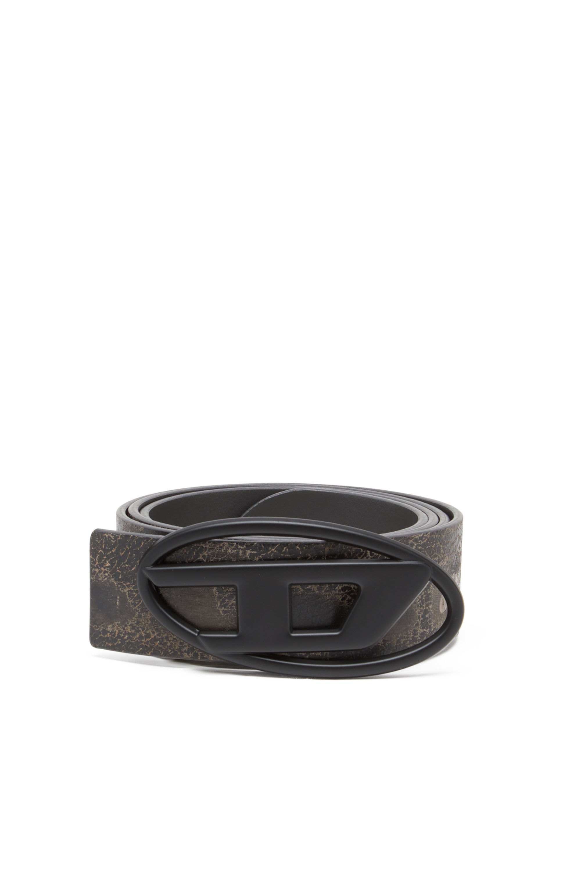 Diesel - B-1DR REV DD, Unisex's 4cm Reversible treated leather belt in Brown/Black - 1
