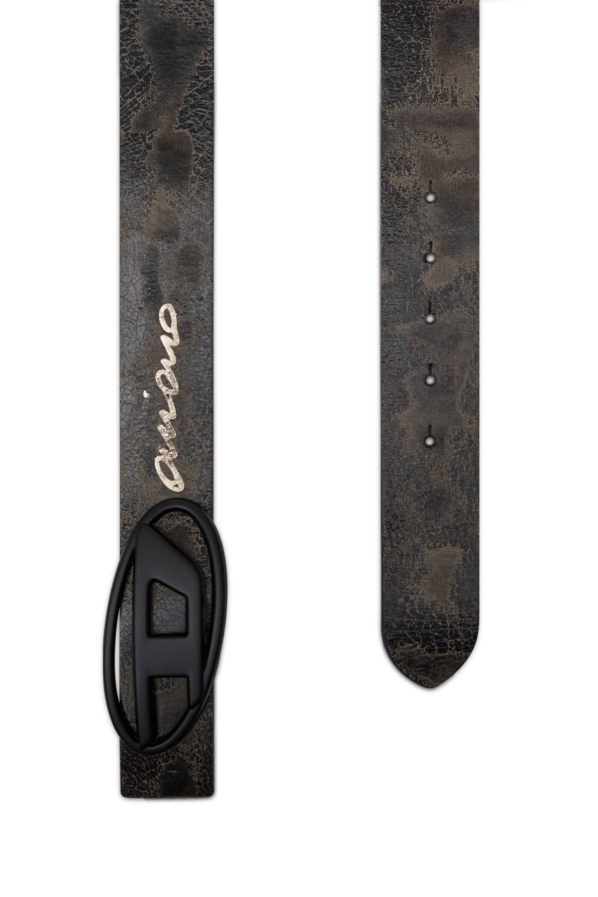 Diesel - B-1DR REV DD, Unisex's 4cm Reversible treated leather belt in Brown/Black - 2