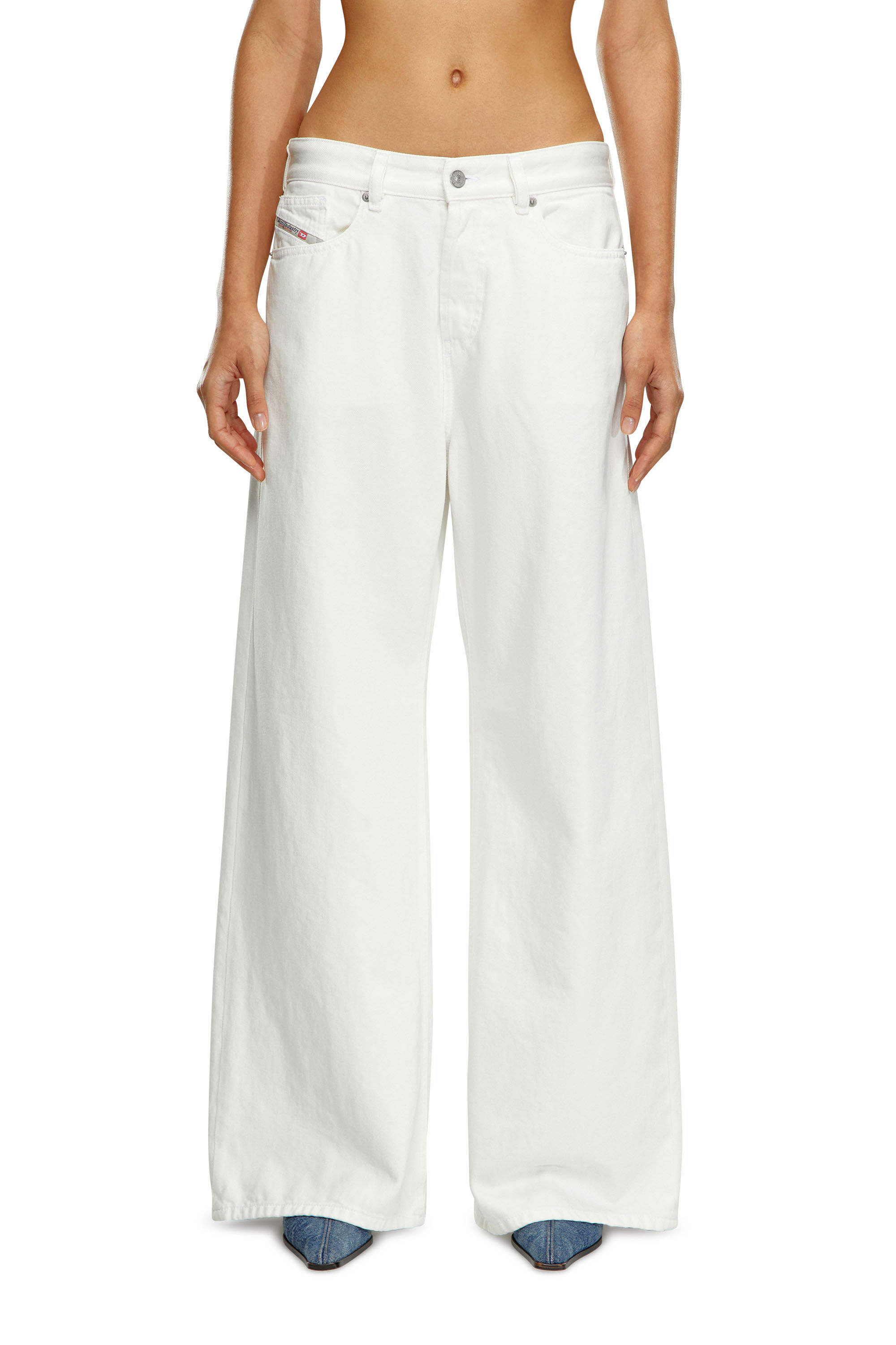 Diesel - Woman's Relaxed Jeans 1996 D-Sire 09I41, White - 3