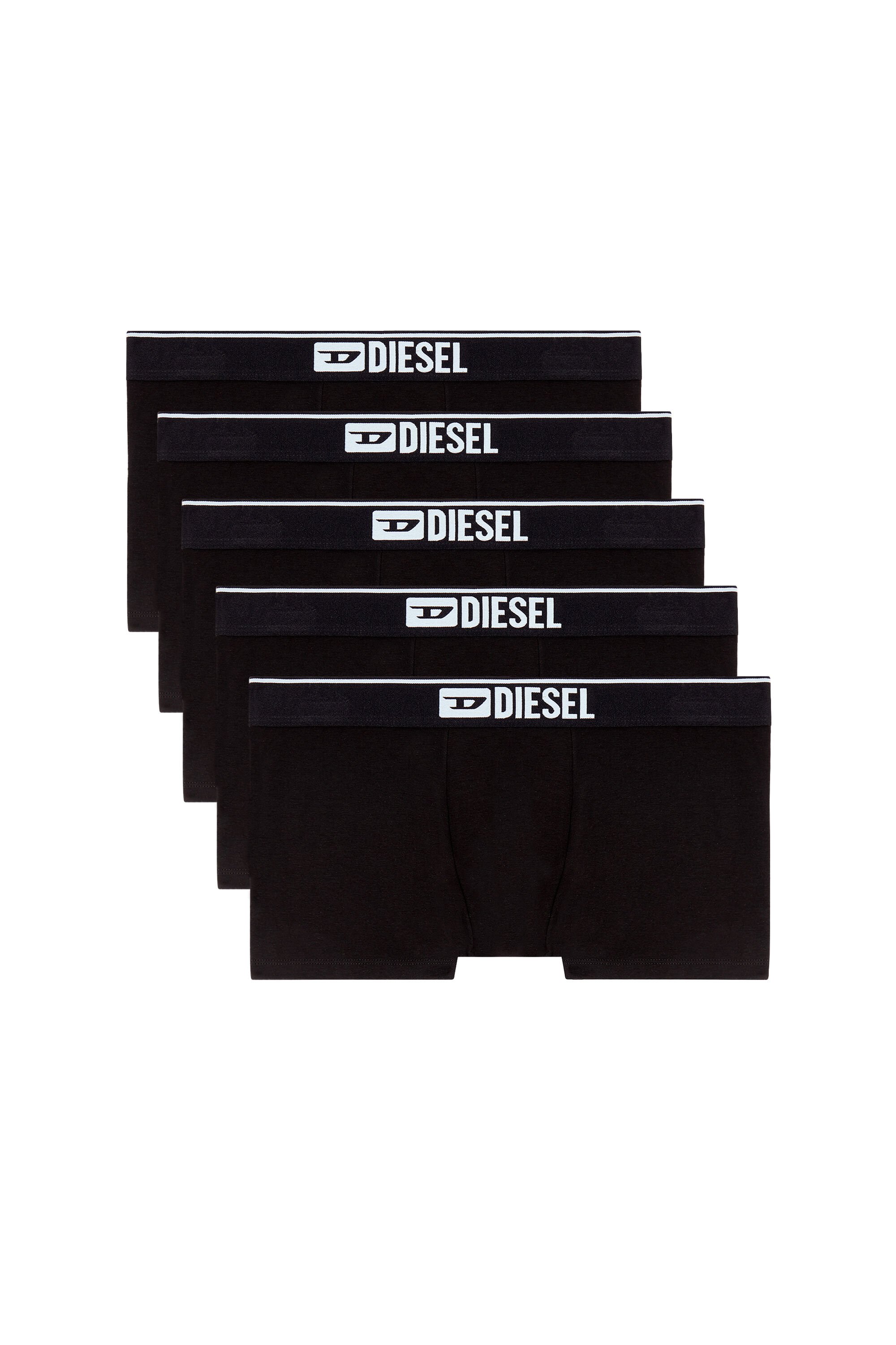 Diesel - UMBX-DAMIENFIVEPACK, Man's Five-pack of plain boxer briefs in Black - 1