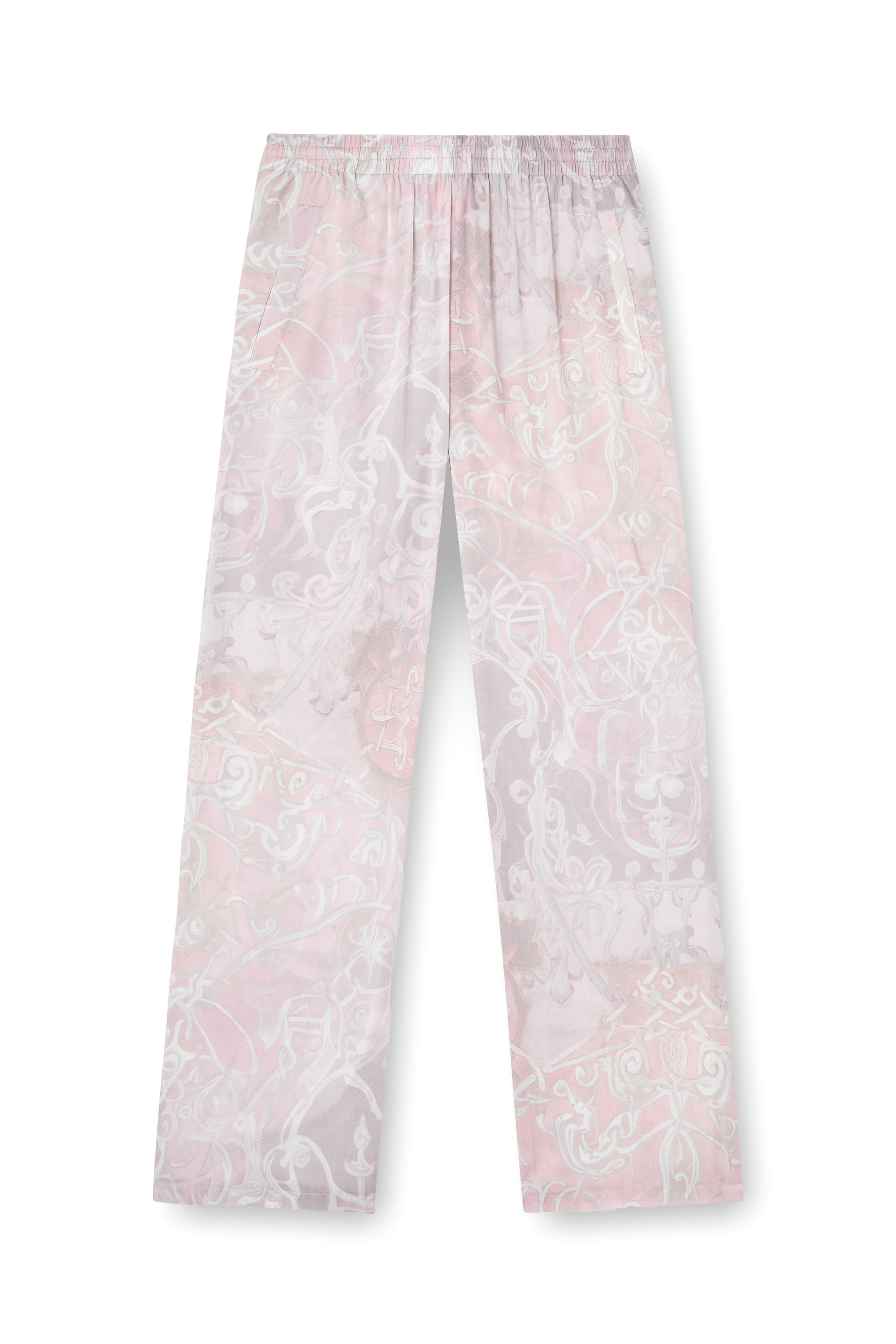 Diesel - P-THECK-A-AJFW, Unisex's Track pants with medieval print in Pink - 4