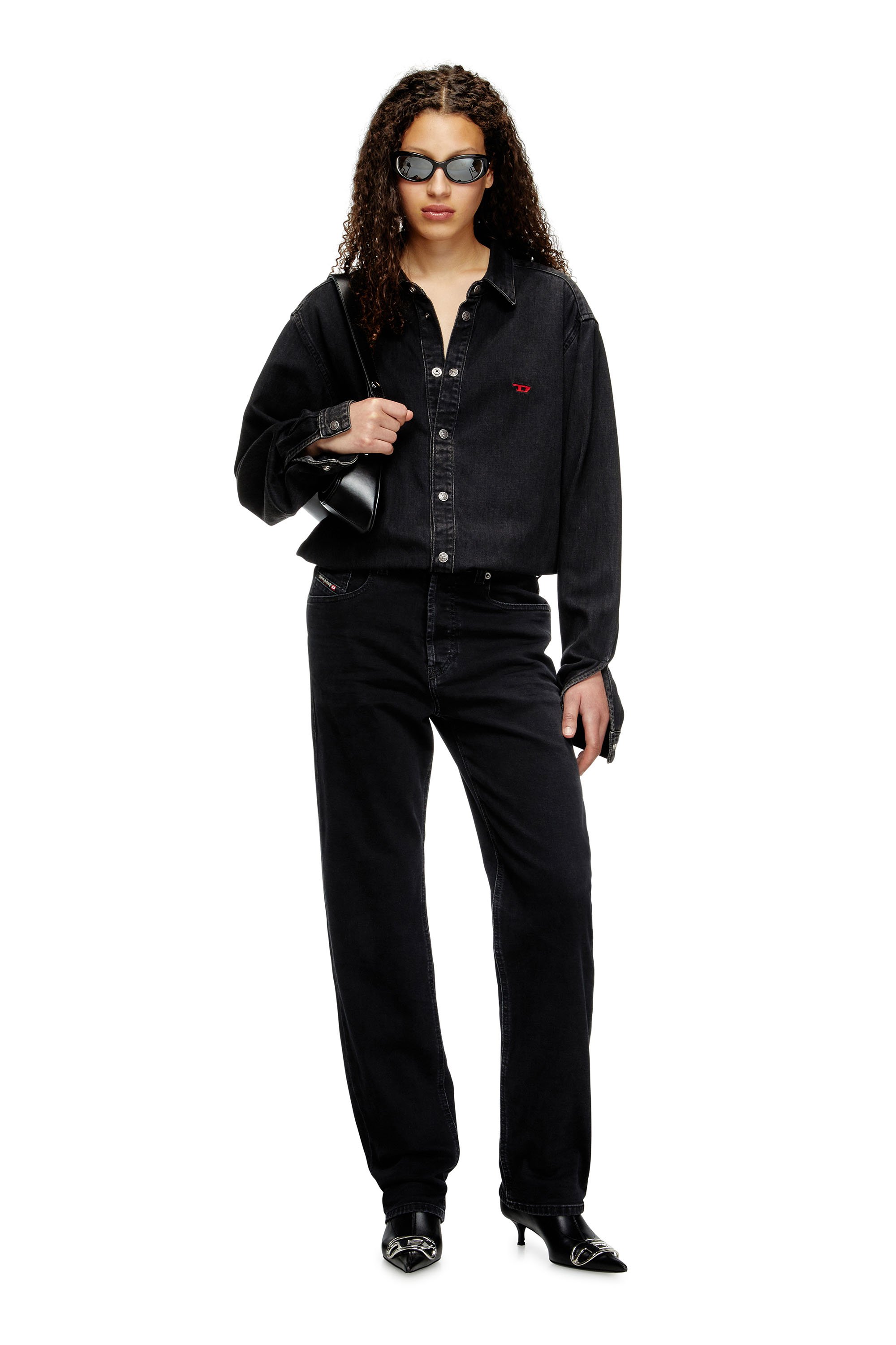 Diesel - Woman's Regular Jeans 1988 D-Ark 09M69, Black/Dark grey - 2