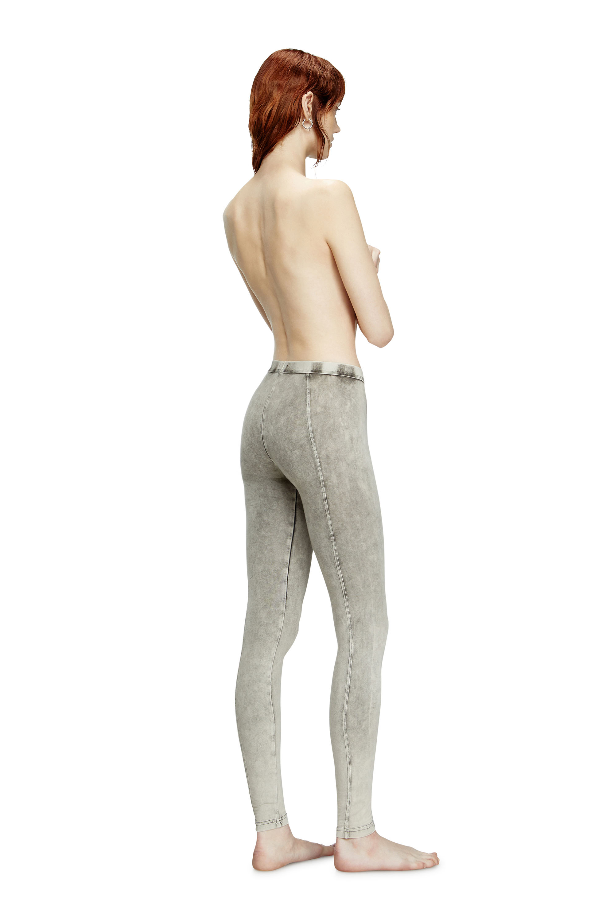 Diesel - ATHENA-DNM, Woman's Jeggings in denim-effect jersey in Grey - 4