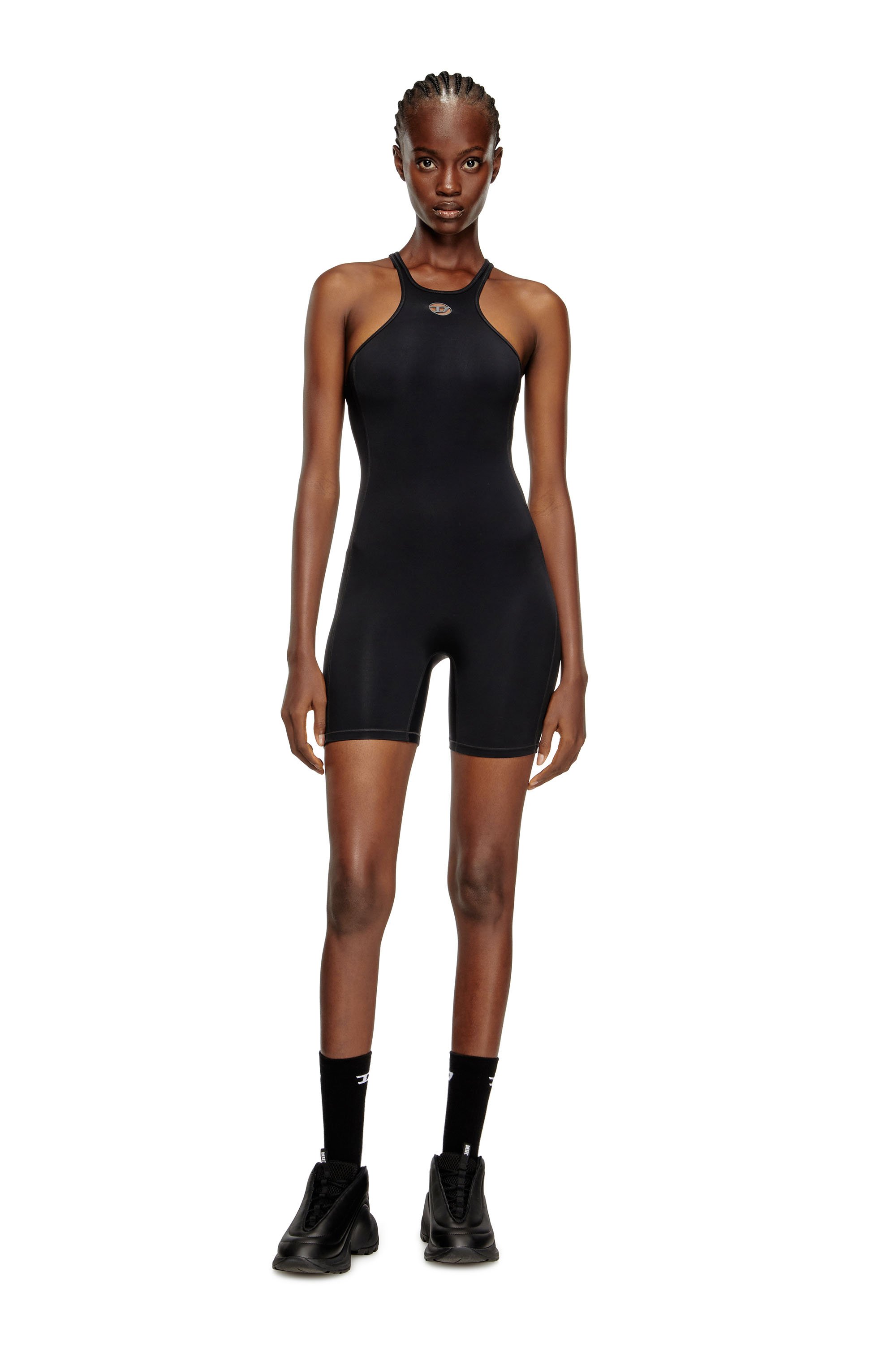 Diesel - NYDIA-UTLT, Woman's Racer back playsuit in Black - 2