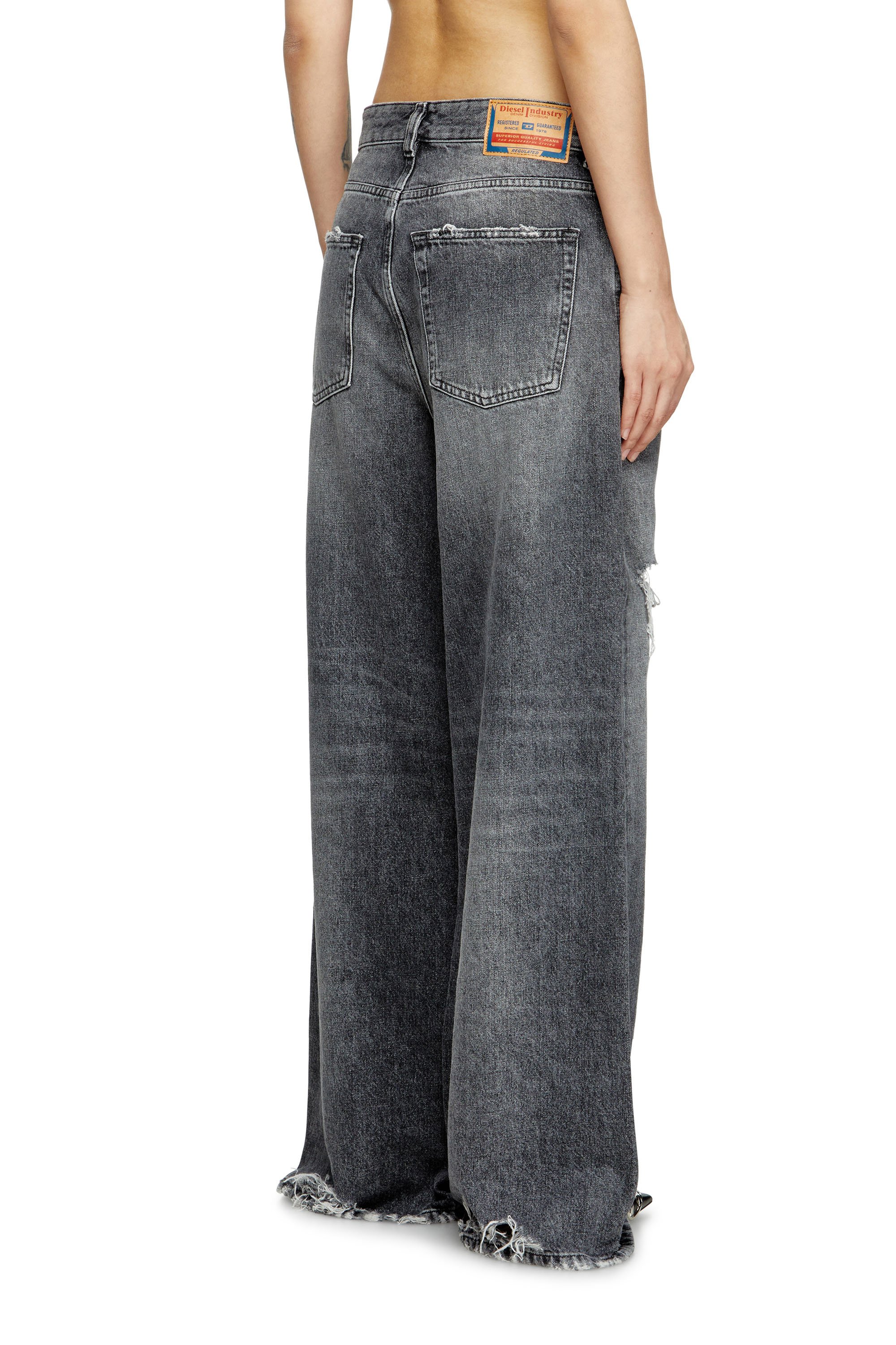 Diesel - Woman's Relaxed Jeans 1996 D-Sire 007X4, Black/Dark grey - 4