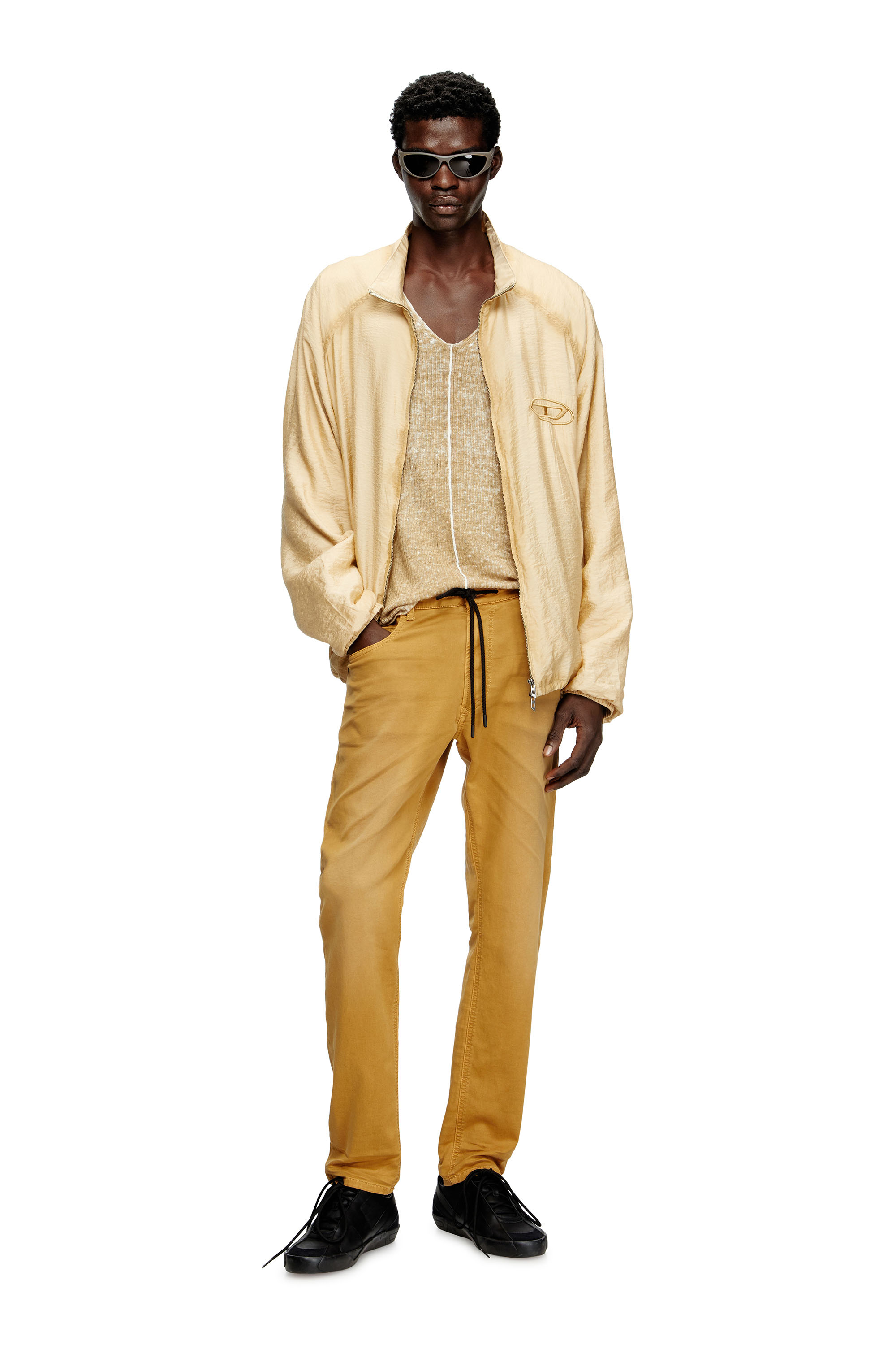 Diesel - Man's Regular 2030 D-Krooley Joggjeans® 0670M, Light Brown - 2